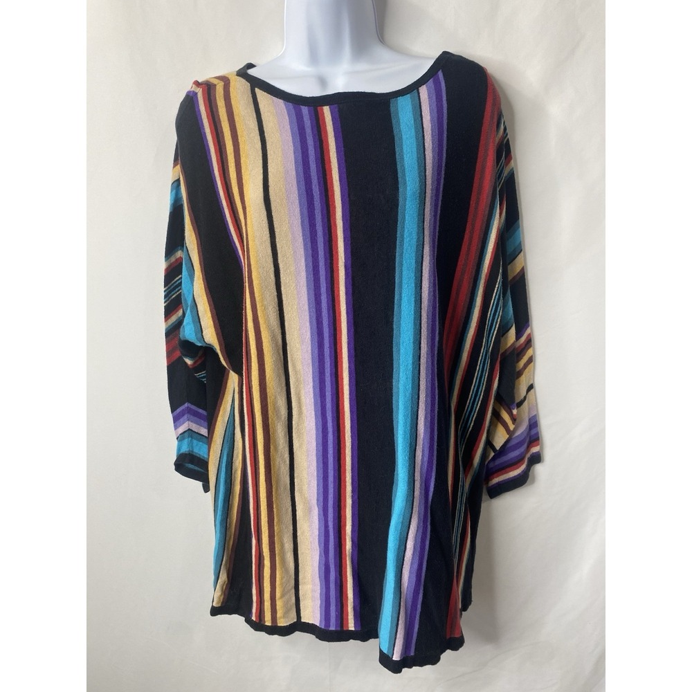 Chaps Womens Linen / Cotton Sweater Size 1X‎ Lagenlook Spring Transition Preppy